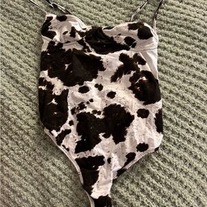 Motel Rocks Cow Print Bodysuit